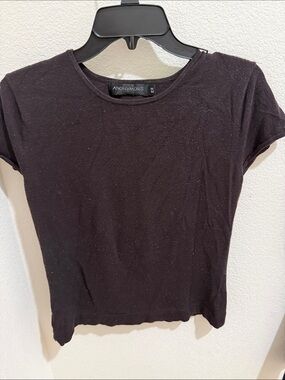 Black Short Sleeve Crewneck Tee